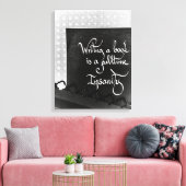 本書作家宣言の白黒 キャンバスプリント (インサイチュ (リビング))