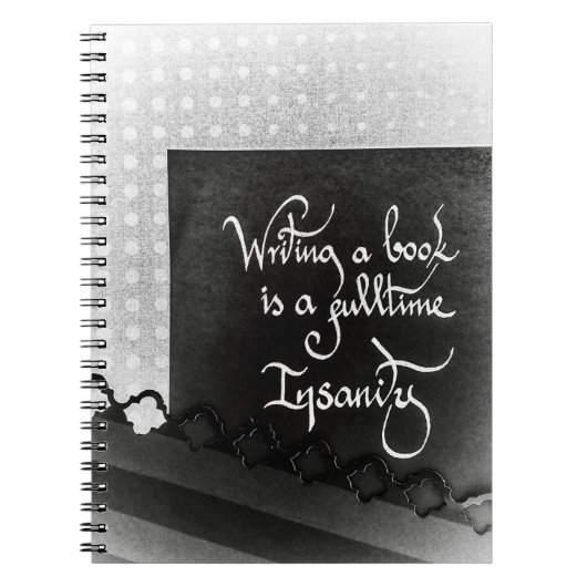 本書作家宣言の白黒 ノートブック (正面)