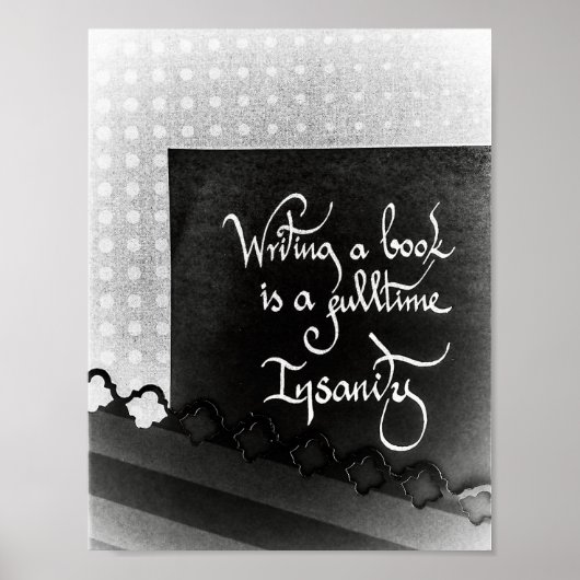 本書作家宣言の白黒 ポスター (正面)