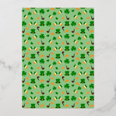 本格アイリッシュギネスビアジョッキ Saint Patrick's Day パーティー 箔招待状 (裏面)