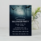 本格ホラー森のハロウィンパーティー 箔招待状 (立ち正面)