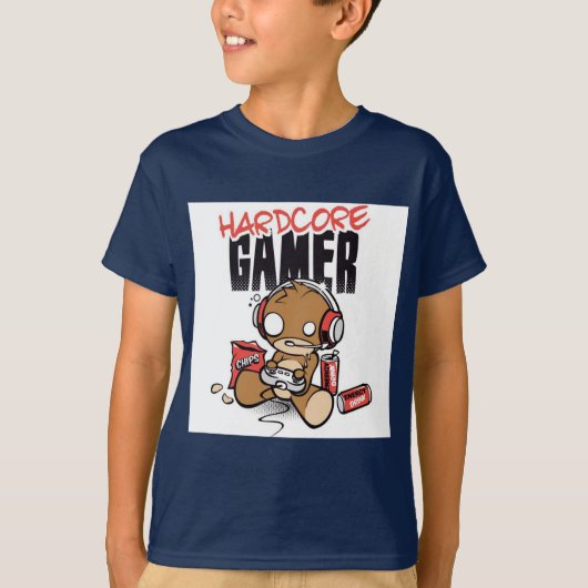 本格的なゲーマーの男の子のTシャツ Tシャツ (正面)