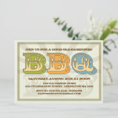 本格的なビアキューカントリー風パーティーのご案内 招待状 (スタンド正面)