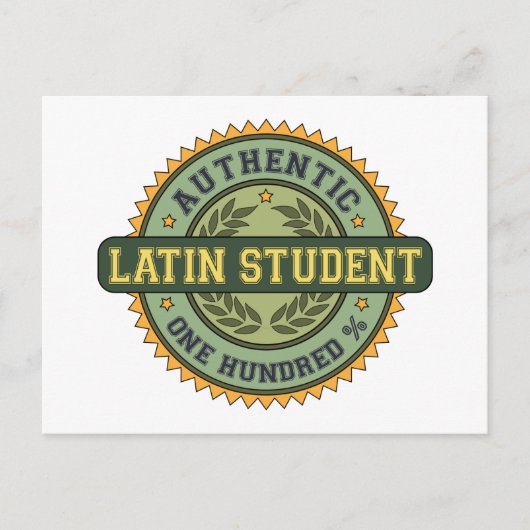 本格的なラテン語学生 ポストカード (正面)