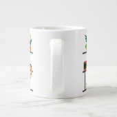 本棚に寝かせる猫、猫本、植物ギフト ジャンボコーヒーマグカップ (裏面)