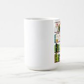 本棚に猫と猫と本好きのプレゼント コーヒーマグカップ (中央)