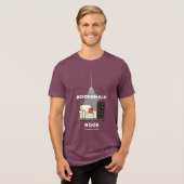 本棚のあるくつろぎの読書コーナーデザイン トライブレンドTシャツ (正面全面)