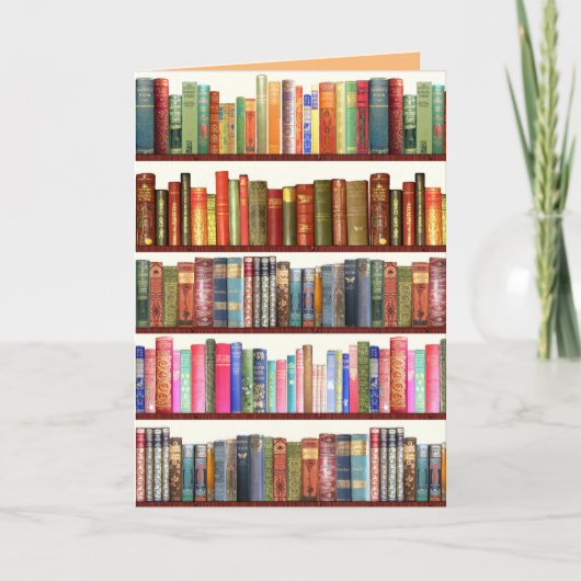 本棚のグリーティングカー離れ空白のド シーズンカード (正面)