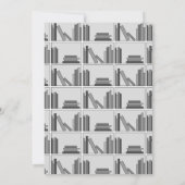 本棚のデザインのバー（ユダヤ教の）バル・ミツバー 招待状 (裏面)