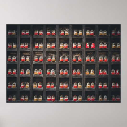 本棚のマトリョーシカ人形 ポスター (正面)