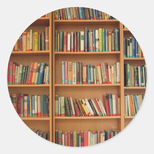 本棚の本 ラウンドシール (正面)