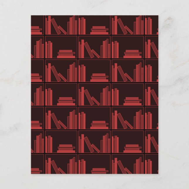 本棚の本。濃い赤 (正面)