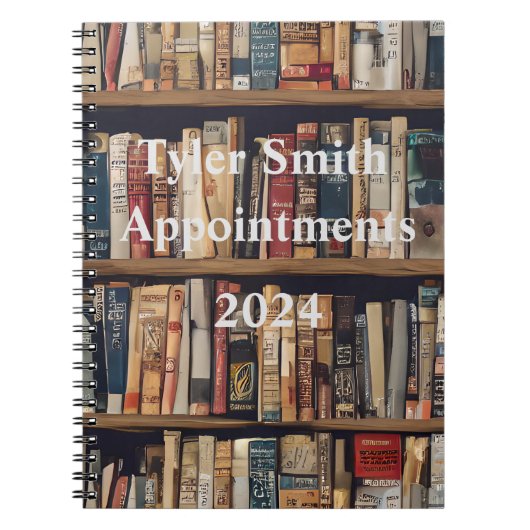 本棚の毎日のアポイントメント ノートブック (正面)