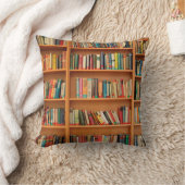 本棚の背景の書籍 クッション (ブランケット)