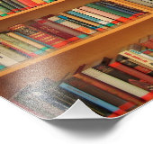 本棚の背景の書籍 フォトプリント            (角)