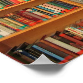 本棚の背景の書籍 ポスター (角)
