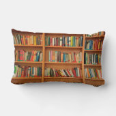 本棚の背景の書籍 ランバークッション (裏面)