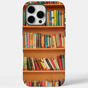 本棚の背景の書籍 iPhone 16 PRO MAXケース