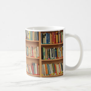 本棚の背景 コーヒーマグカップ