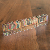 本棚の背景 デスクネームプレート (側面)