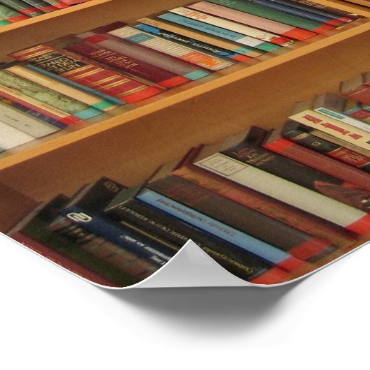 本棚の背景 ポスター (角)