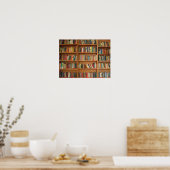 本棚の背景 ポスター (キッチン)