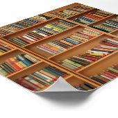 本棚の背景 ポスター (角)