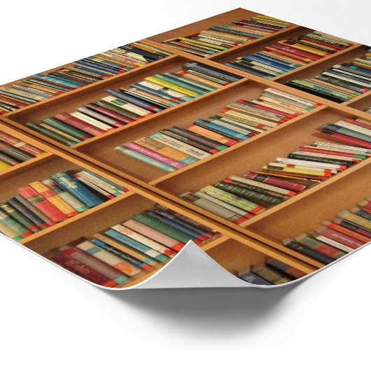 本棚の背景 ポスター (角)