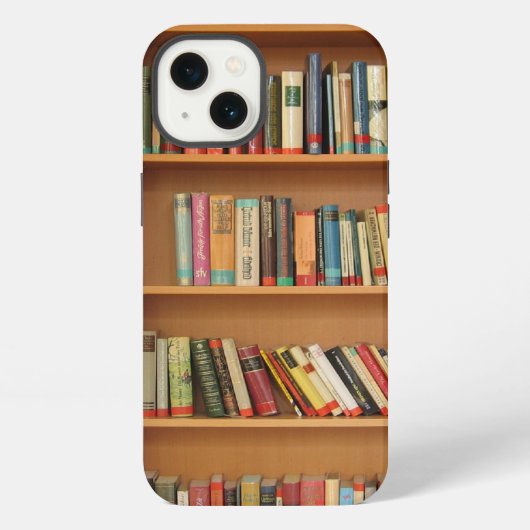 本棚の背景 iPhoneケース (裏面)