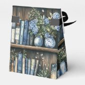 本棚の青い本と花 フェイバーボックス (裏面サイド)