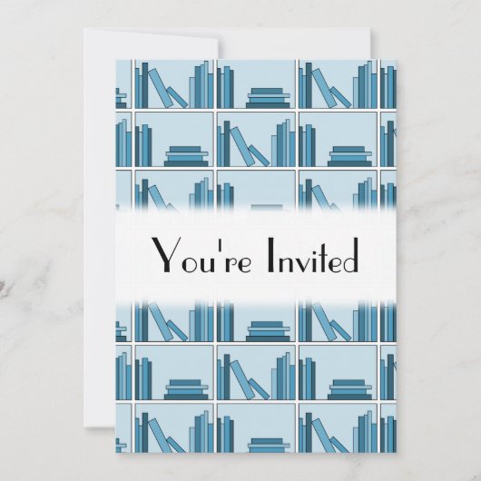 本棚の青い本。 招待状 (正面)