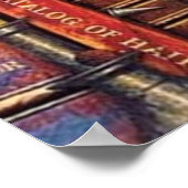 本棚キャットライブラリー猫 ポスター (角)