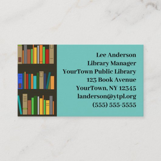 本棚デザイン名刺 名刺 (正面)