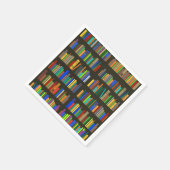 本棚デザイン紙ナプキン スタンダードカクテルナプキン (角)