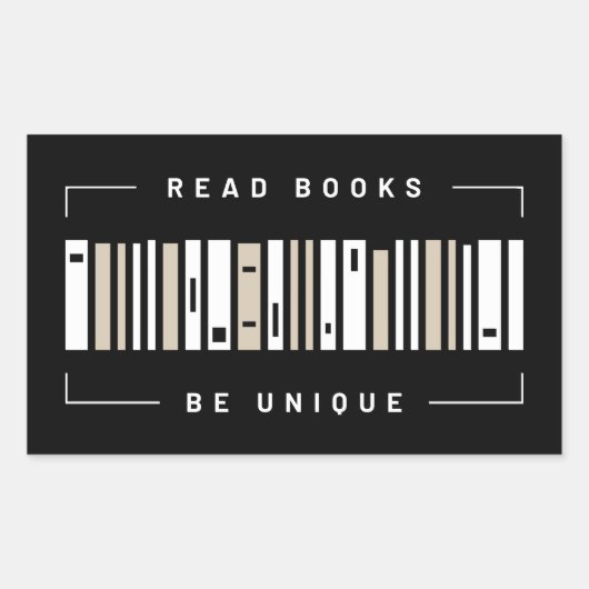 本棚バーコード矩形シール 長方形シール (正面)