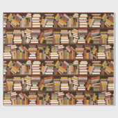 本棚パターン ラッピングペーパー (フラット)