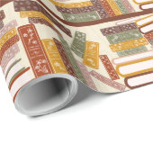 本棚パターン ラッピングペーパー (ロールコーナー)