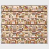 本棚パターン ラッピングペーパー (フラット)