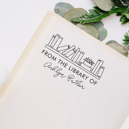 本棚パーソナルライブラリー図書切手 ラバースタンプ