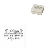 本棚パーソナルライブラリー図書切手 ラバースタンプ (押印)
