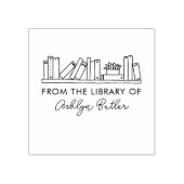 本棚パーソナルライブラリー図書切手 ラバースタンプ (インプリント)