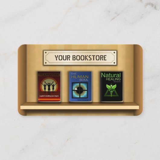 本棚ブックストア名刺発行 名刺 (正面)