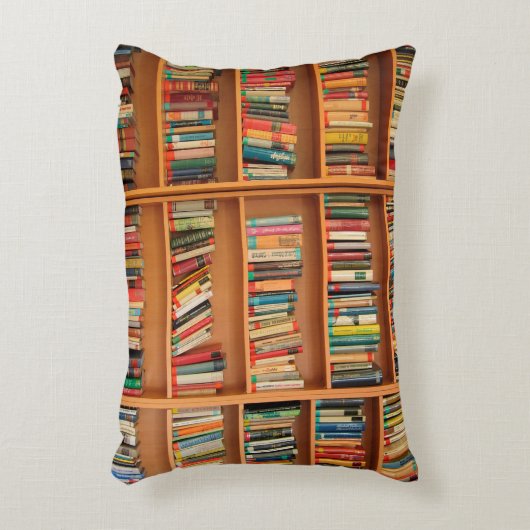 本棚ブックライブラリブックウ読ミズ アクセントクッション (正面(垂直))