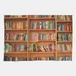 本棚ブックライブラリブックウ読ミズ キッチンタオル