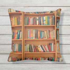 本棚ブックライブラリブックウ読ミズ クッション