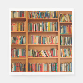 本棚ブックライブラリブックウ読ミズ スタンダードランチョンナプキン