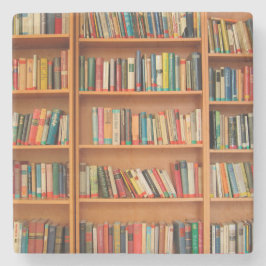 本棚ブックライブラリブックウ読ミズ ストーンコースター
