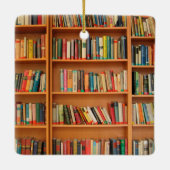 本棚ブックライブラリブックウ読ミズ セラミックオーナメント (裏面)
