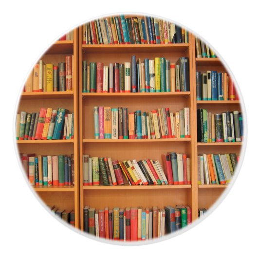 本棚ブックライブラリブックウ読ミズ セラミックノブ (正面)