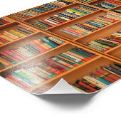 本棚ブックライブラリブックウ読ミズ フォトプリント            (角)